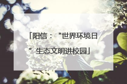 阳信：“世界环境日”生态文明进校园