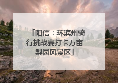 阳信：环滨州骑行挑战赛打卡万亩梨园风景区