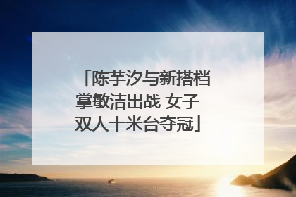 陈芋汐与新搭档掌敏洁出战 女子双人十米台夺冠
