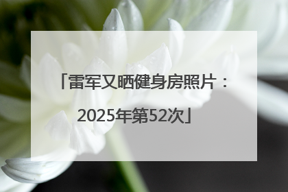 雷军又晒健身房照片：2025年第52次