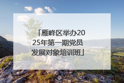 雁峰区举办2025年第一期党员发展对象培训班