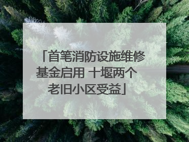 首笔消防设施维修基金启用 十堰两个老旧小区受益