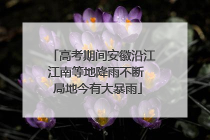 高考期间安徽沿江江南等地降雨不断 局地今有大暴雨