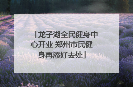 龙子湖全民健身中心开业 郑州市民健身再添好去处