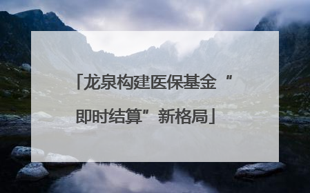 龙泉构建医保基金“即时结算”新格局