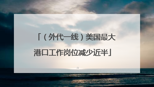（外代一线）美国最大港口工作岗位减少近半