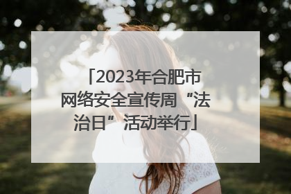 2023年合肥市网络安全宣传周“法治日”活动举行