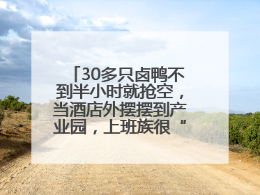 30多只卤鸭不到半小时就抢空，当酒店外摆摆到产业园，上班族很“买账”