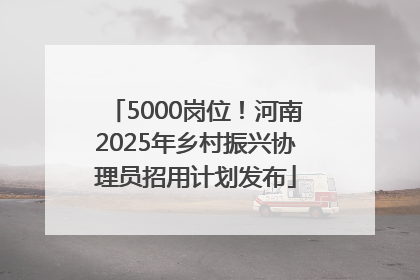 5000岗位！河南2025年乡村振兴协理员招用计划发布