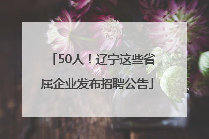 50人！辽宁这些省属企业发布招聘公告