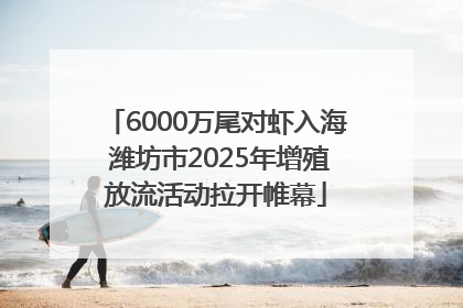6000万尾对虾入海 潍坊市2025年增殖放流活动拉开帷幕