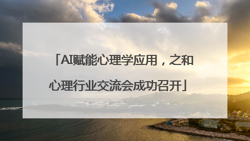 AI赋能心理学应用，之和心理行业交流会成功召开